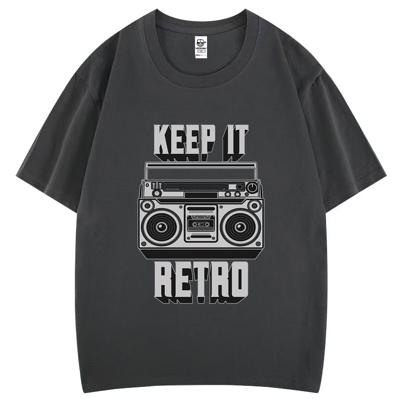 Street Style Fashion Quotes - Keep It Retro Music Quote Cotton