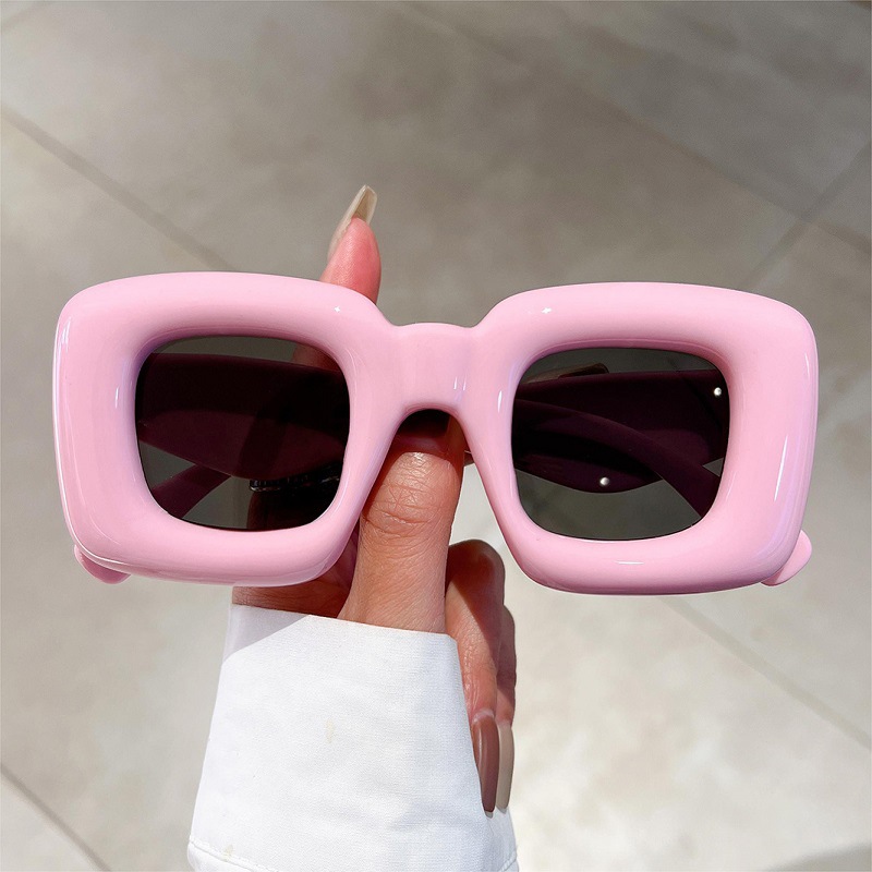 New Women Square Sunglasses Fe - Street Fashion Photo reseña y precio
