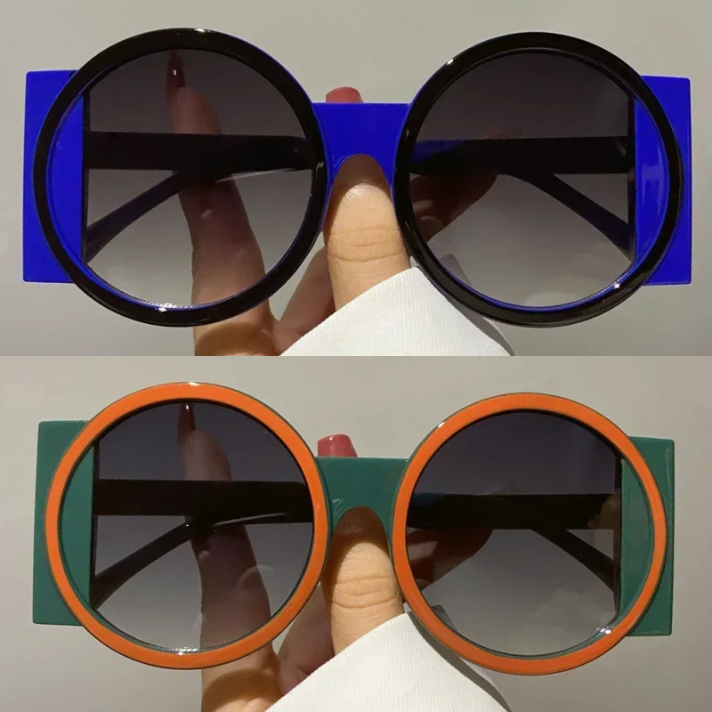 Round Sunglasses Fashion Beach - Street Fashion Photo reseña y precio