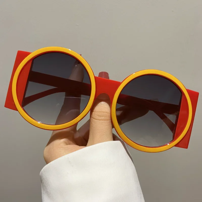 Round Sunglasses Fashion Beach - Street Fashion Photo reseña y precio