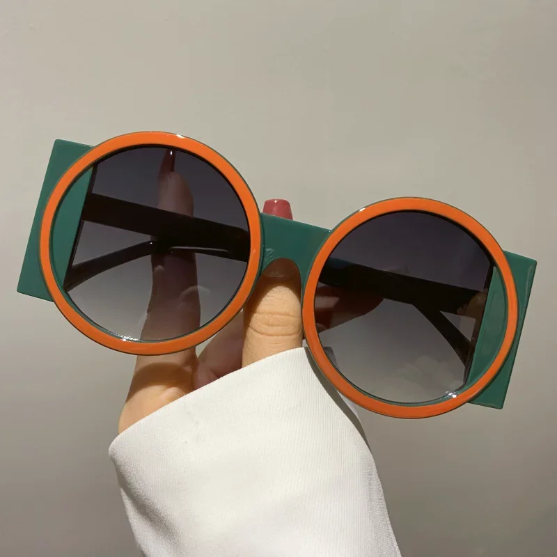Round Sunglasses Fashion Beach - Street Fashion Photo reseña y precio