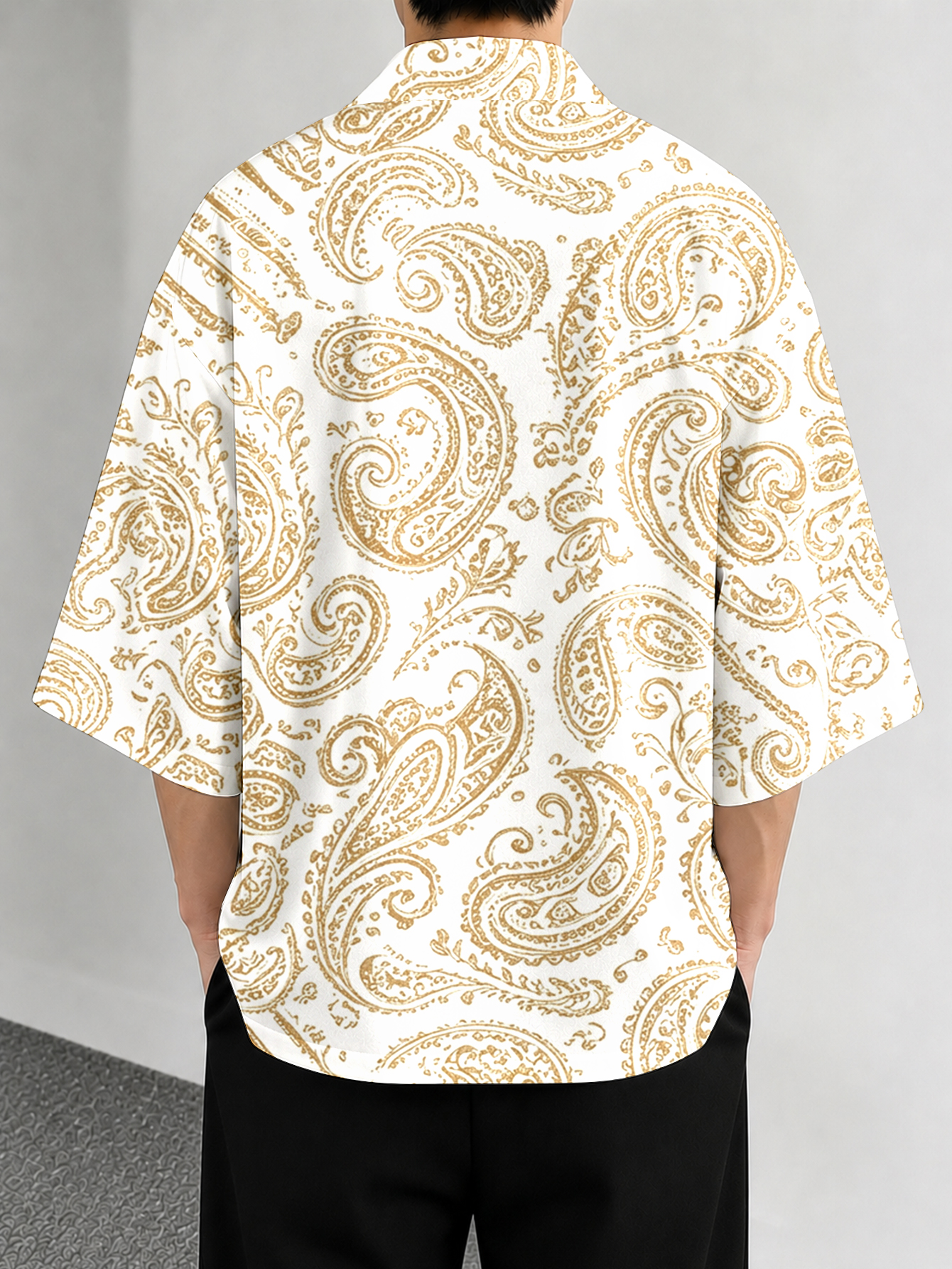 Men's casual top Elegant Paisl - Street Fashion Kimono reseña y precio