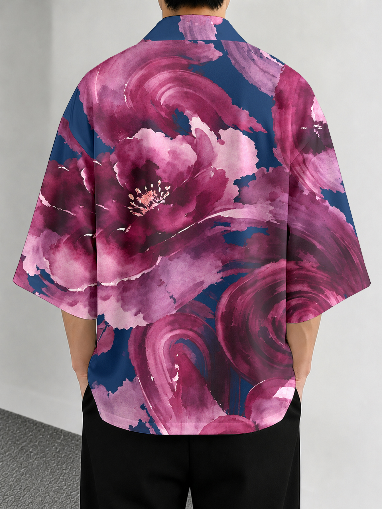 Men's casual top Floral Art Ca - Street Fashion Kimono reseña y precio