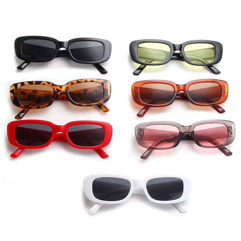 New Small Rectangle Sunglasses - Street Fashion Photo reseña y precio