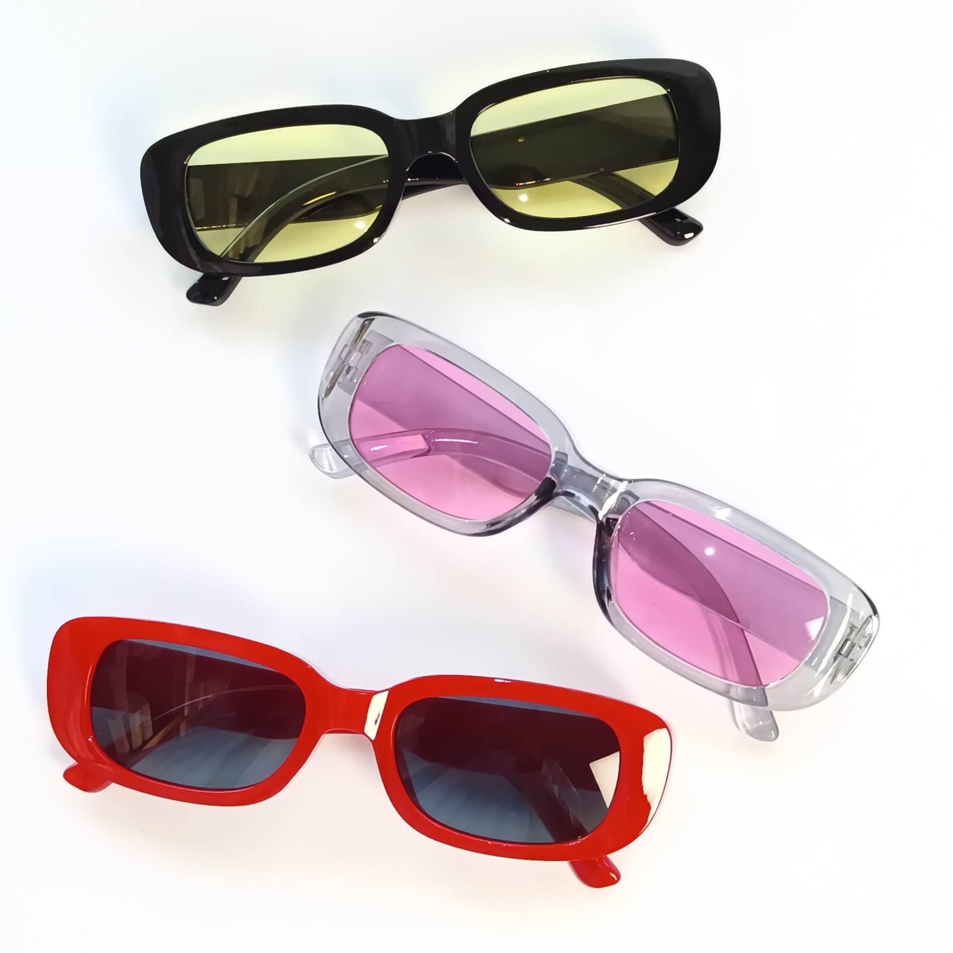 New Small Rectangle Sunglasses - Street Fashion Photo reseña y precio