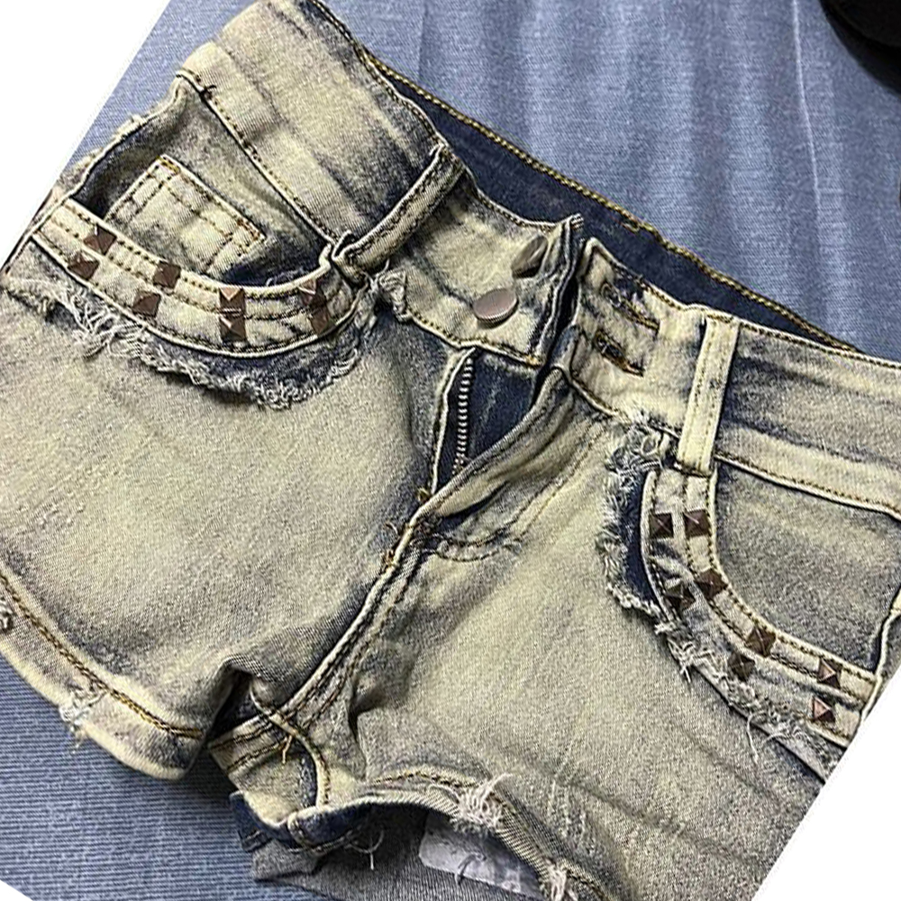 Retroy2K American Rivet Shorts - Street Fashion Girl reseña y precio