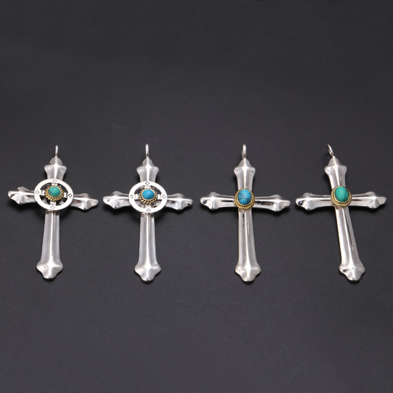 Sterling Silver Turquoise Cros - Street Fashion Photo reseña y precio