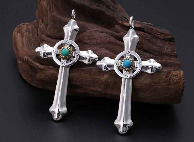 Sterling Silver Turquoise Cros - Street Fashion Photo reseña y precio