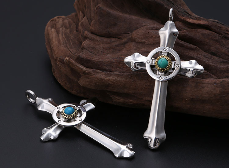Sterling Silver Turquoise Cros - Street Fashion Photo reseña y precio