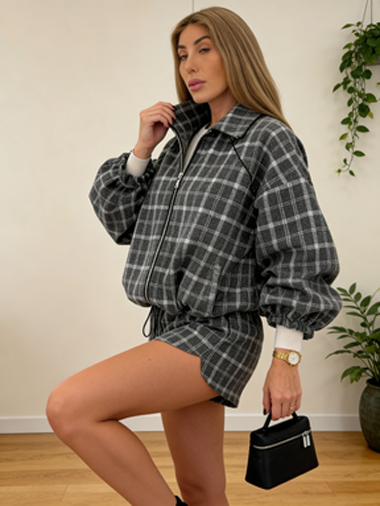Women Casual Plaid Shorts Sets - Street Fashion Winter 2026 reseña y precio