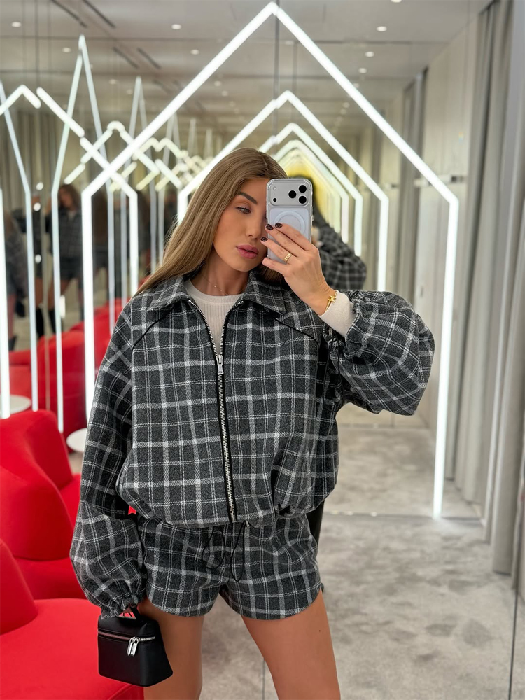 Women Casual Plaid Shorts Sets - Street Fashion Winter 2026 reseña y precio
