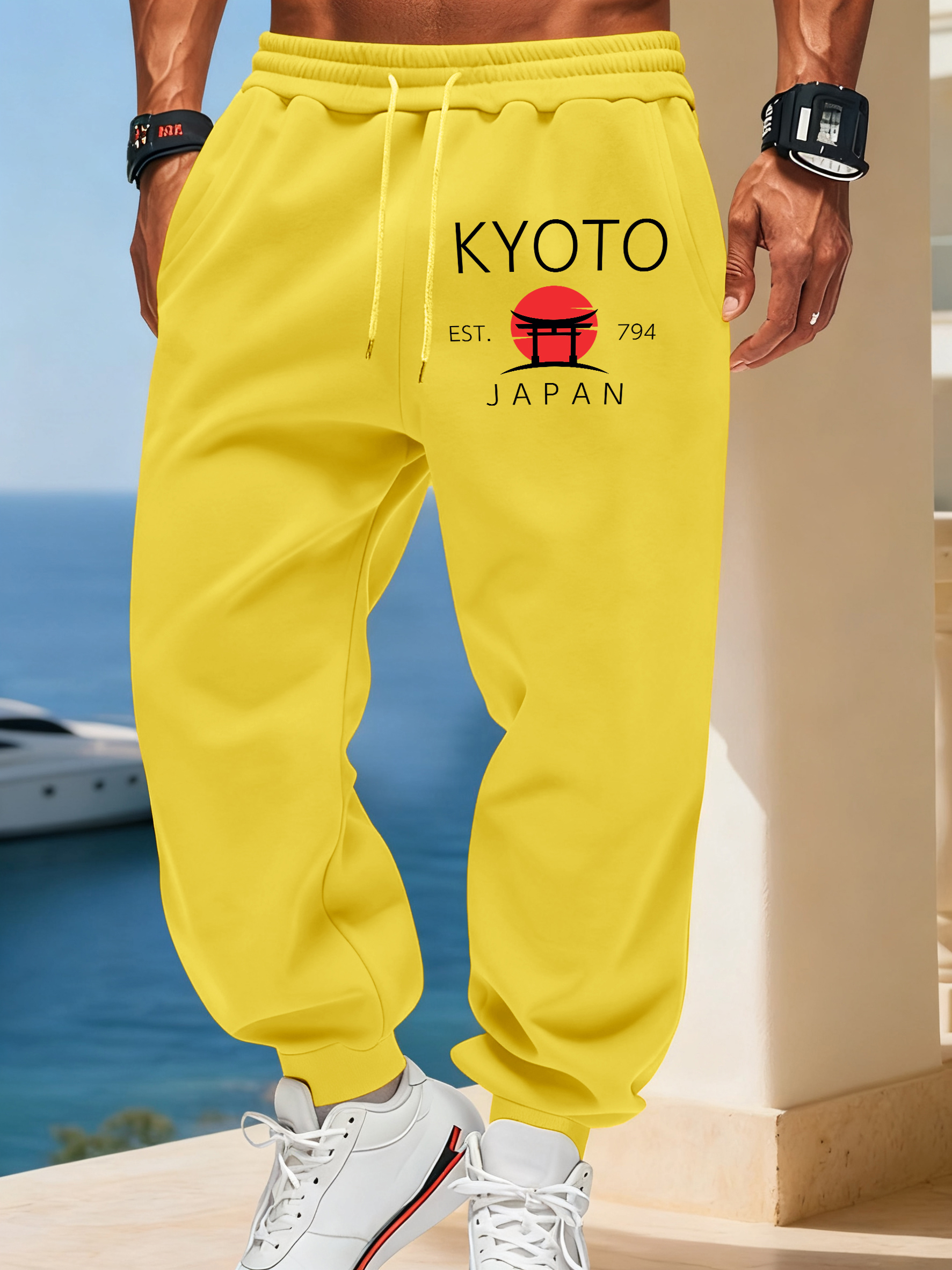 Kyoto Japan Letter Print Basic - Street Fashion Kyoto reseña y precio
