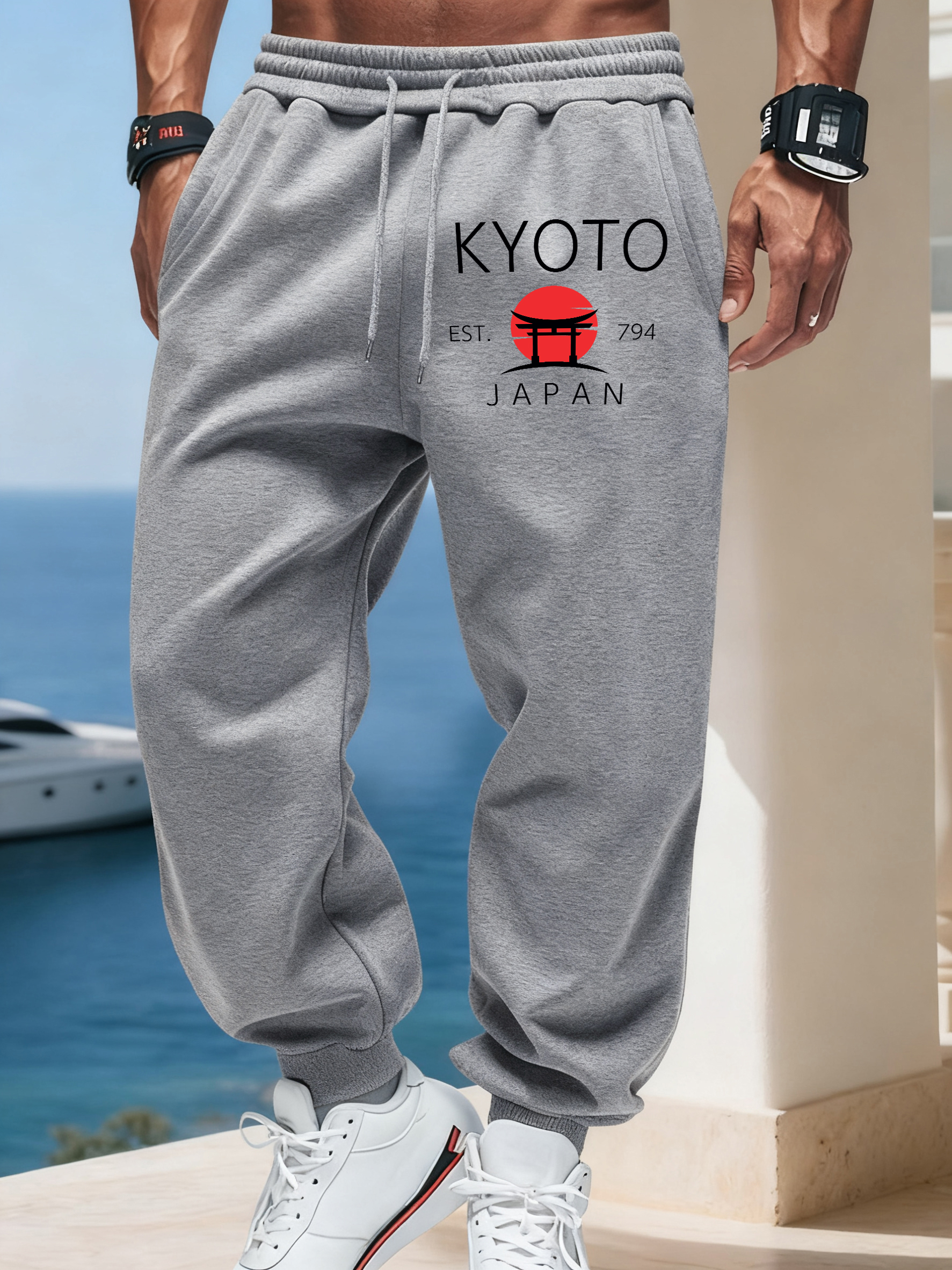 Kyoto Japan Letter Print Basic - Street Fashion Kyoto reseña y precio