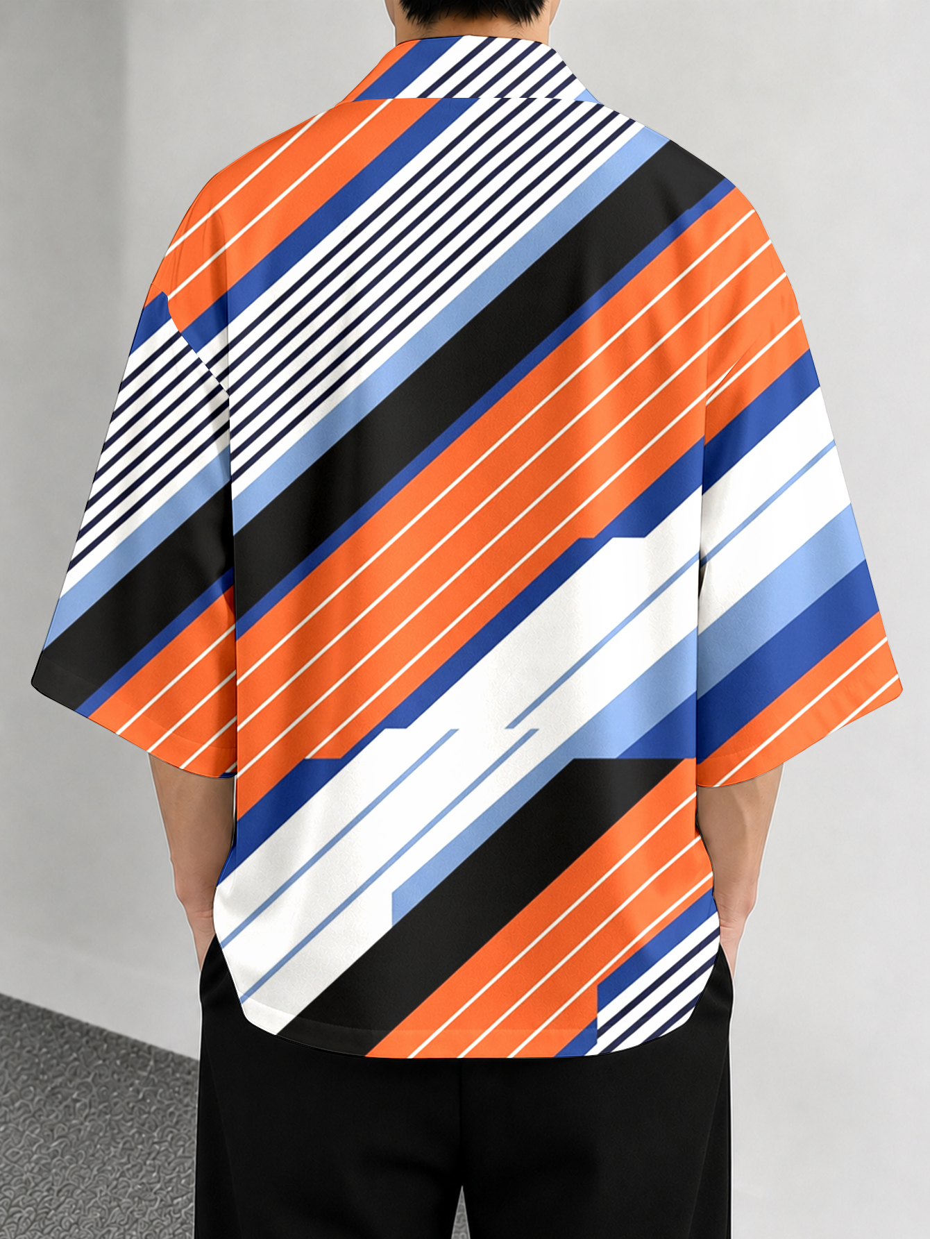 Men's casual top Geometric Str - Street Fashion Kimono reseña y precio