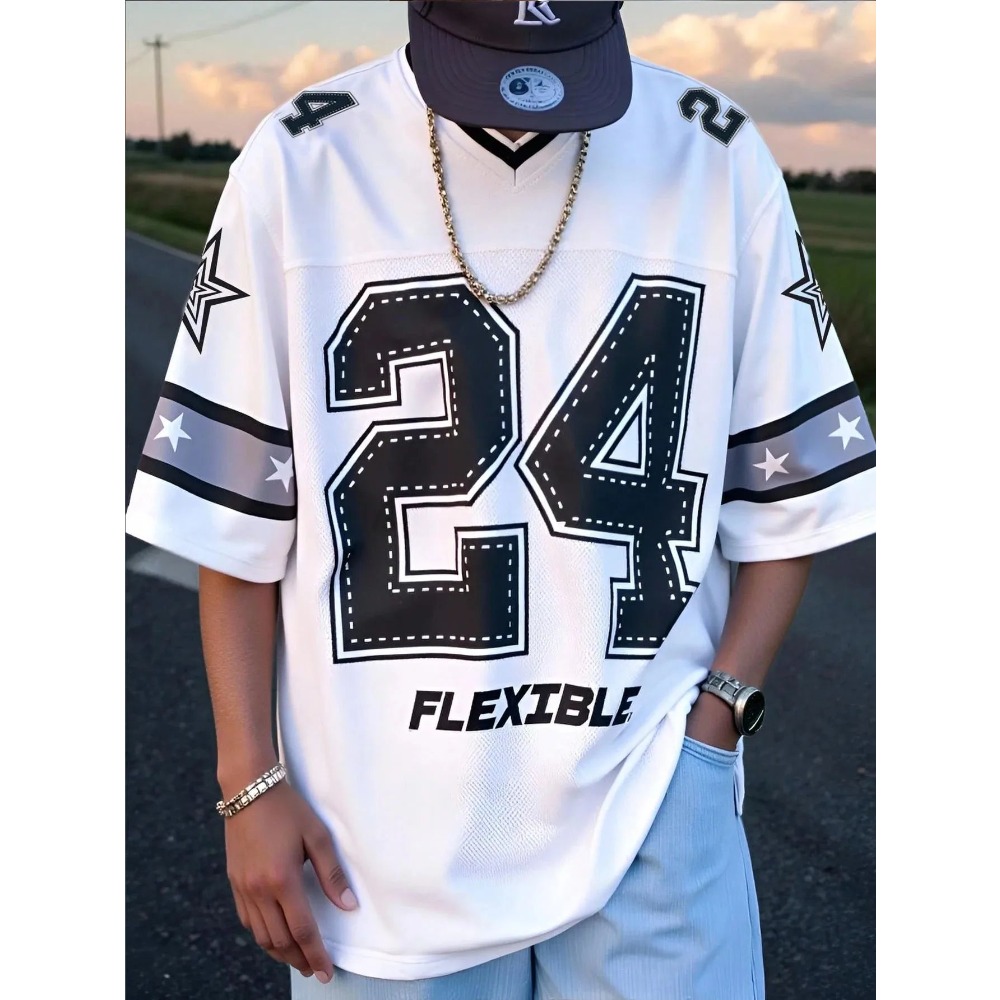 2026 Summer New Men's V-Neck T - Street Fashion Style reseña y precio