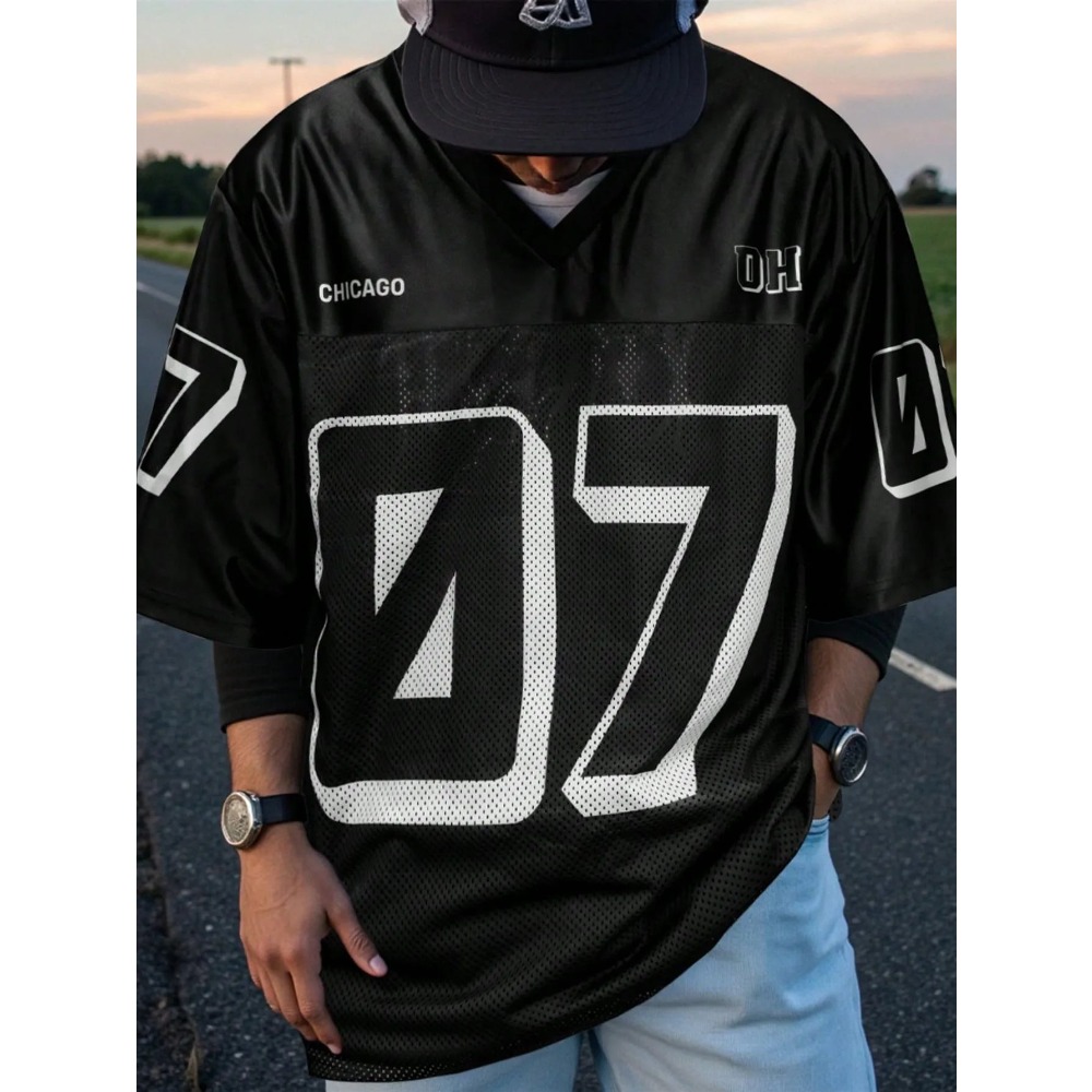 2026 Summer New Men's V-Neck T - Street Fashion Style reseña y precio