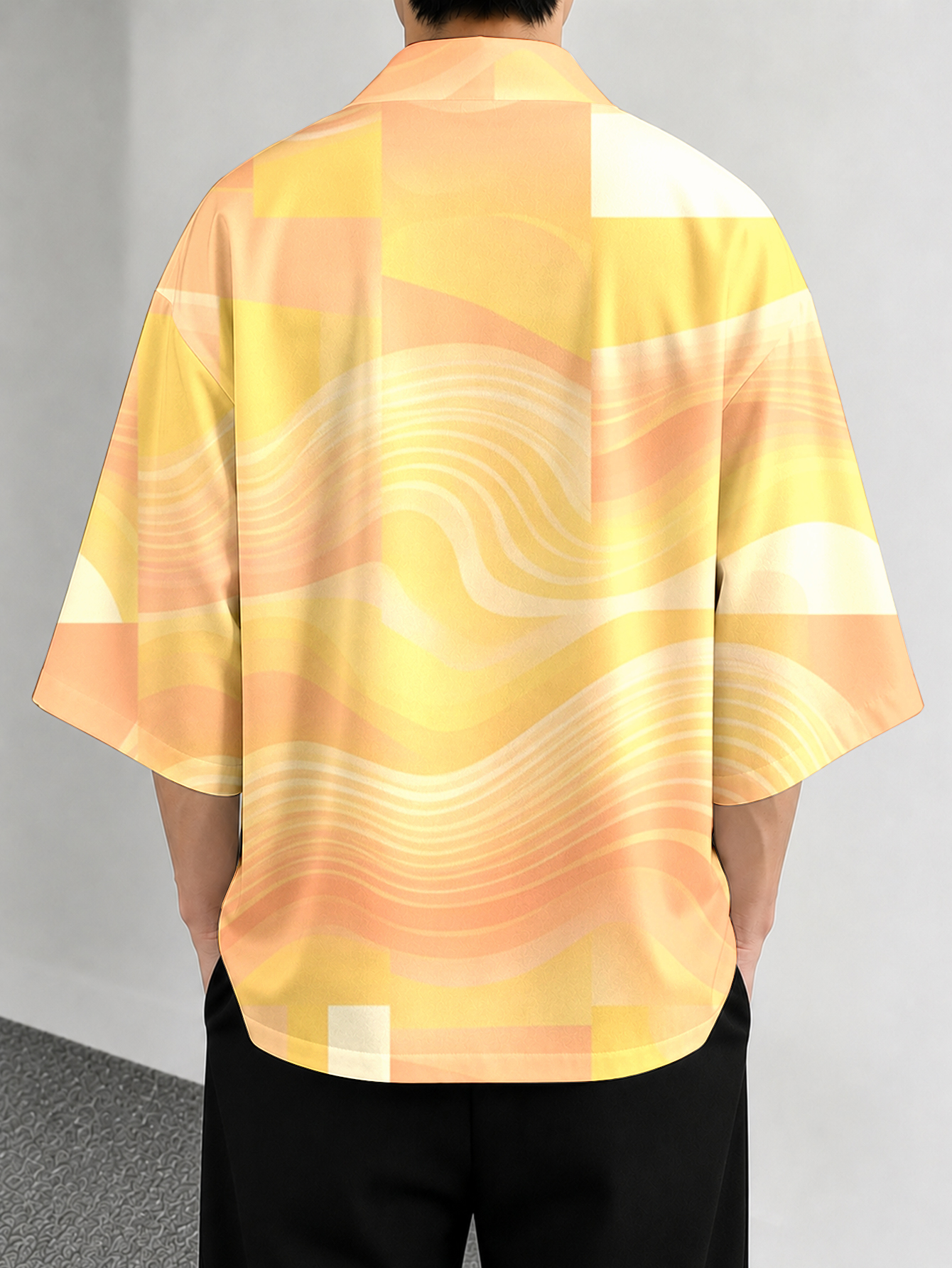 Men's casual top  Sunset Wave  - Street Fashion Kimono reseña y precio