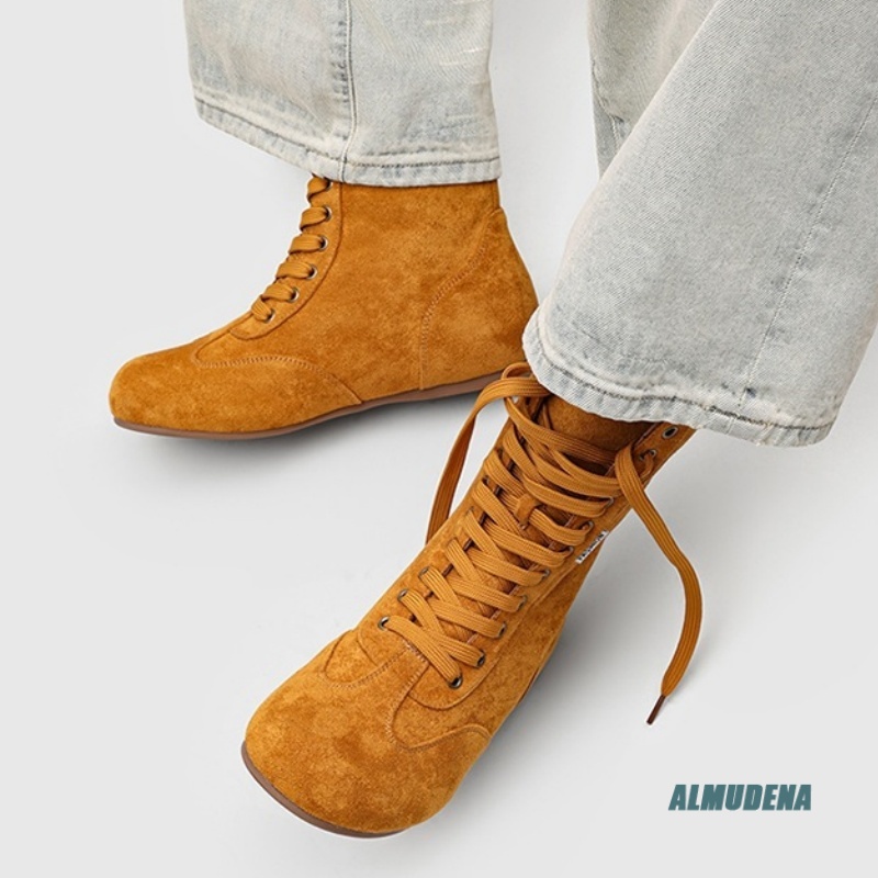 Men's Suede Mid-Calf Lace-Up B - Street Fashion Winter 2026 reseña y precio