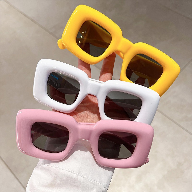New Women Square Sunglasses Fe - Street Fashion Photo reseña y precio
