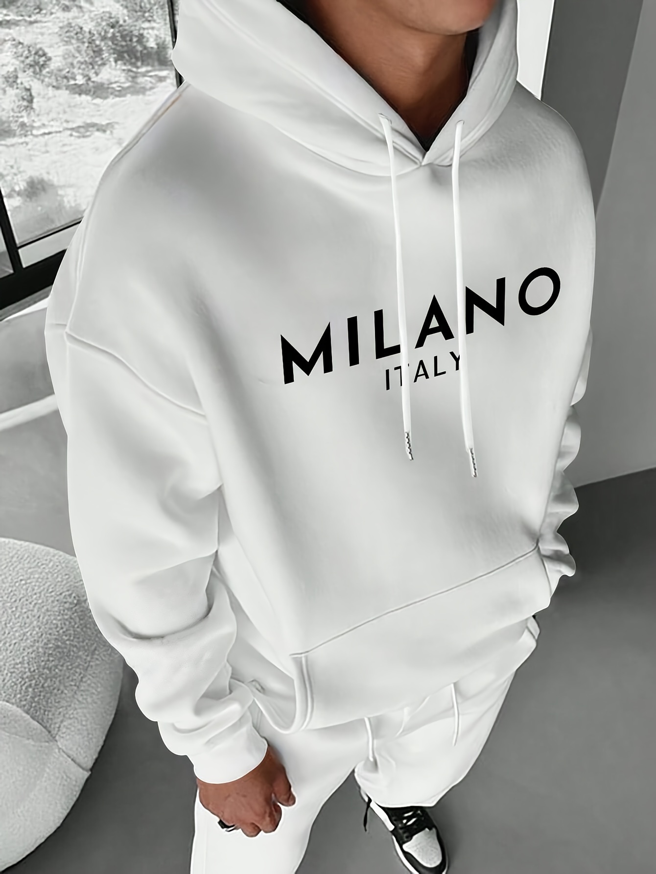Milan Letter Men Women Hoodie  - Street Fashion Of Milan reseña y precio