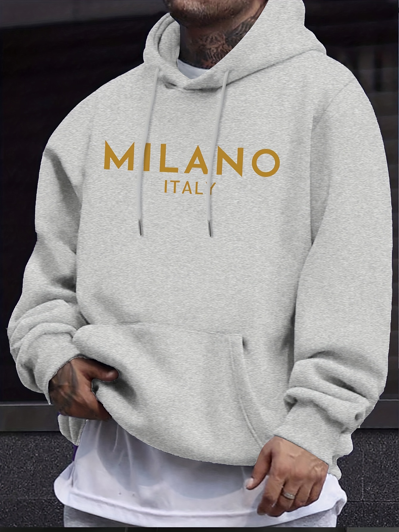 Milan Letter Men Women Hoodie  - Street Fashion Of Milan reseña y precio