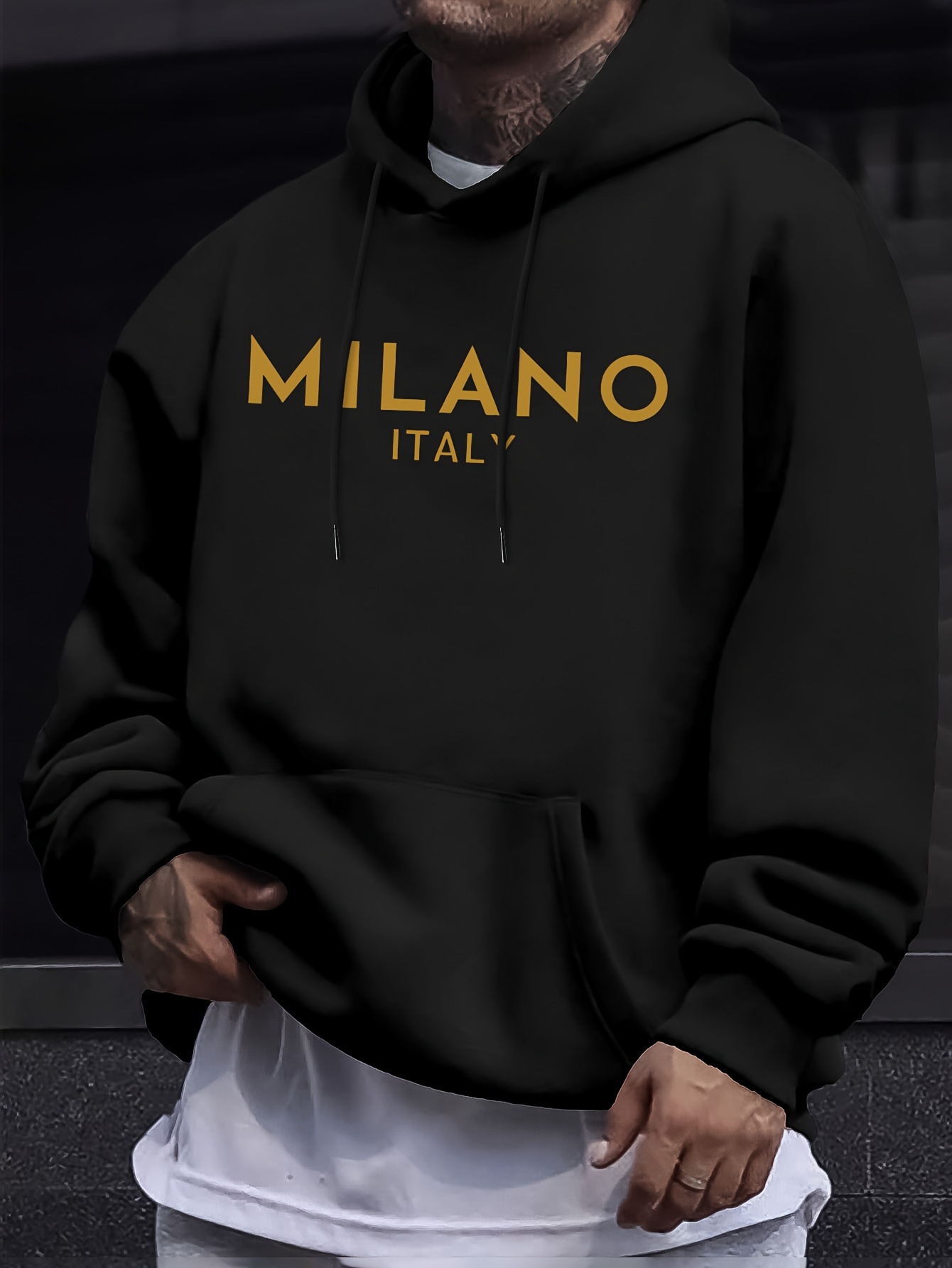 Milan Letter Men Women Hoodie  - Street Fashion Of Milan reseña y precio