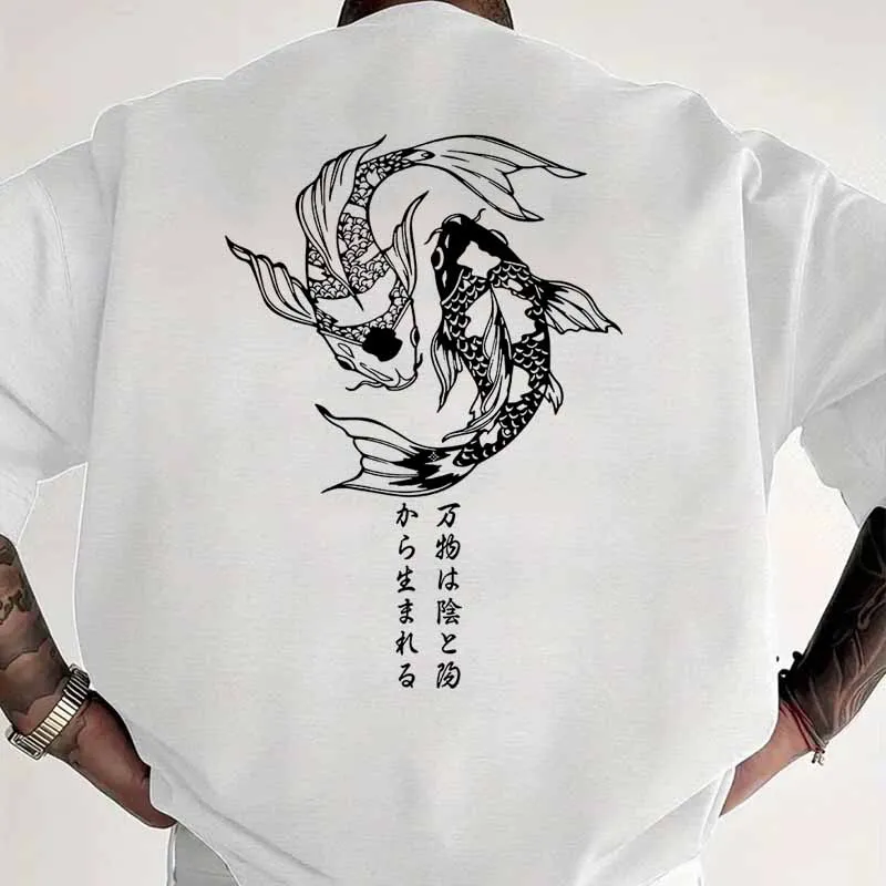 Japanese Style Koi Fish Print  - Street Fashion In Japanese reseña y precio