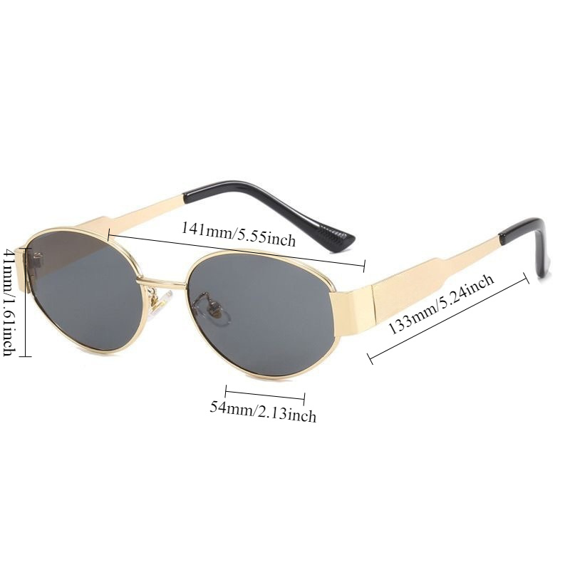 Sunglasses Fashion Oval Sungla - Street Fashion Photo reseña y precio