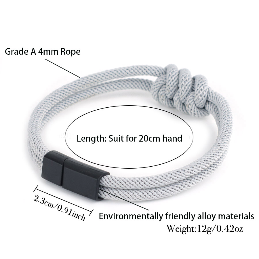 Stylish Men Rope Bracelet High - Street Fashion Of Milan reseña y precio