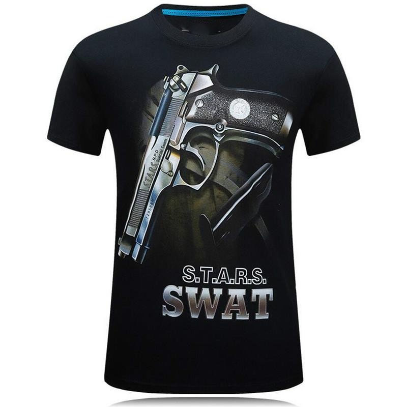Tough Guy Style 3D Print T-shi - Street Fashion For Short Guys reseña y precio