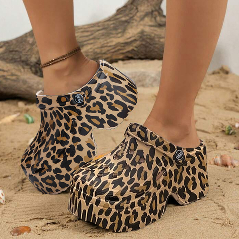 Leopard Platform Clogs for Wom - Street Fashion Girl reseña y precio