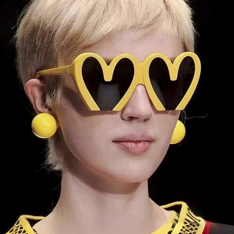 Fashion New Peach Heart Sungla - Street Fashion Photo reseña y precio