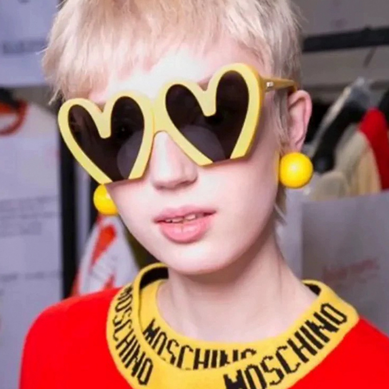Fashion New Peach Heart Sungla - Street Fashion Photo reseña y precio