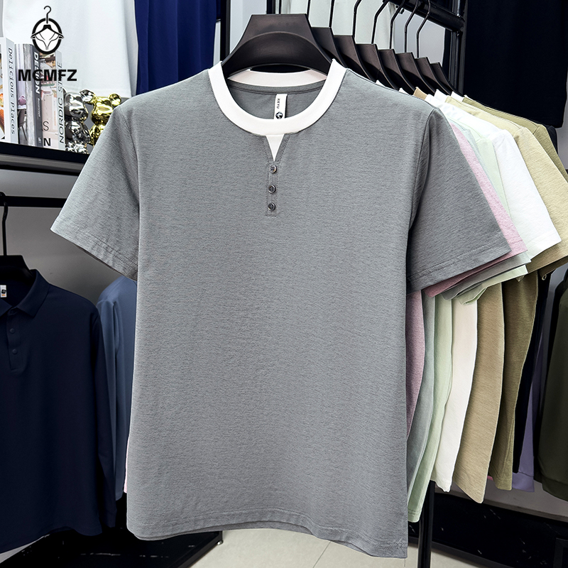 Men Casual Short Sleeve Henley - Street Fashion Style reseña y precio