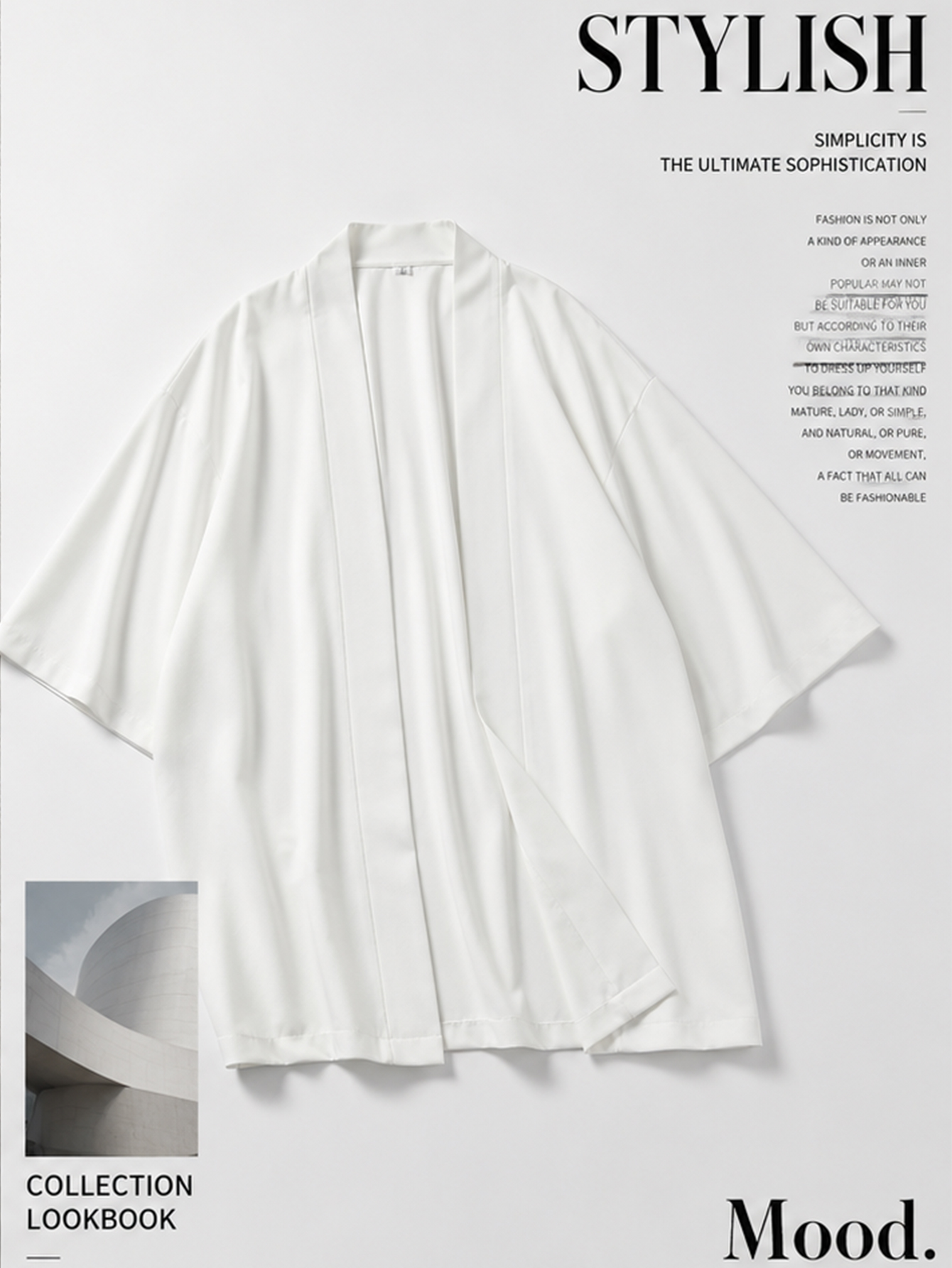 Men's casual top Geometric Gri - Street Fashion Kimono reseña y precio
