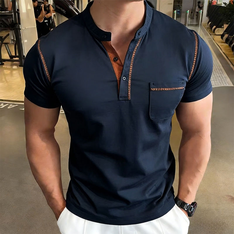 New Summer Men's Henry Collar  - Street Fashion Style reseña y precio