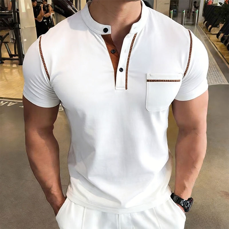 New Summer Men's Henry Collar  - Street Fashion Style reseña y precio